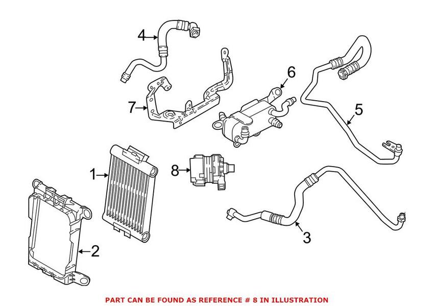 BMW Engine Auxiliary Water Pump 11517583965